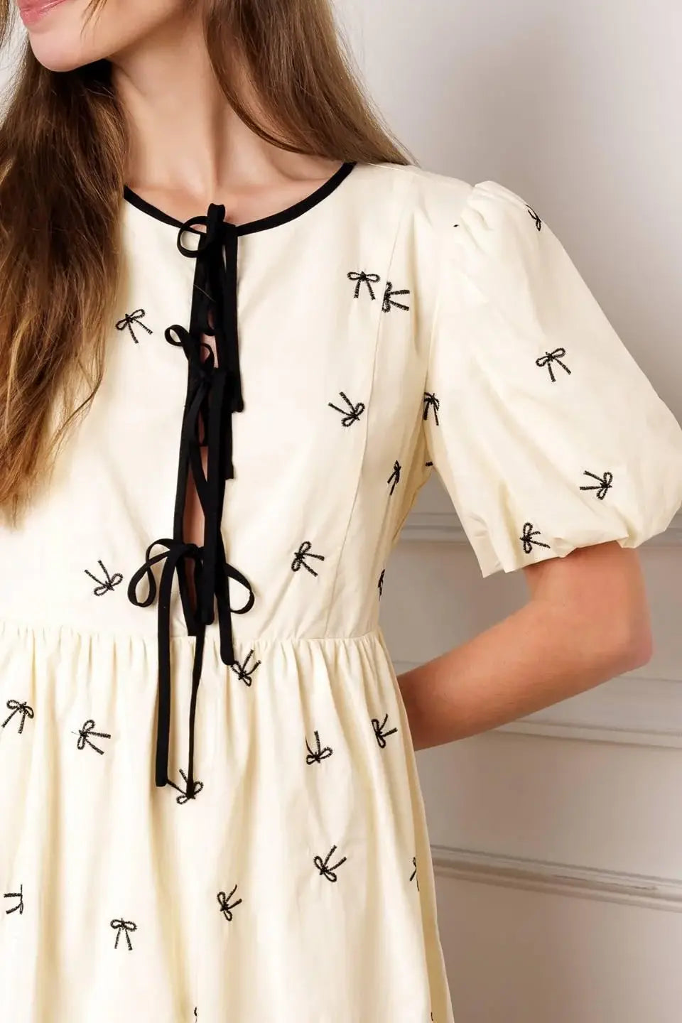 A DAY AT THE VINEYARD WOVEN MINI BADYDOLL DRESS - Flying Tomato - Flyclothing LLC