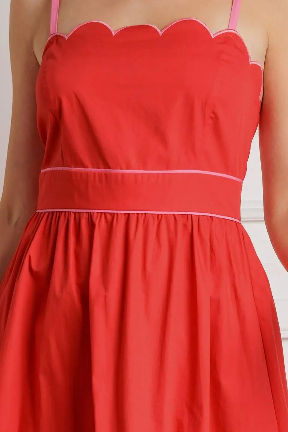 RUSTIC DREAM RED WOVEN MIDI DRESS - Flying Tomato - Flyclothing LLC