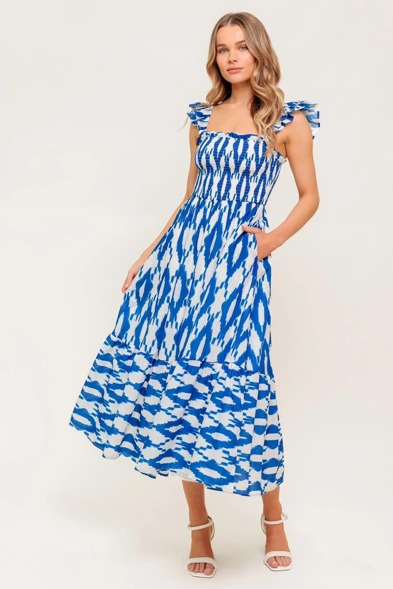 LOST IN THE DETAILS WOVEN MIDI DRESS - Flying Tomato - Flyclothing LLC