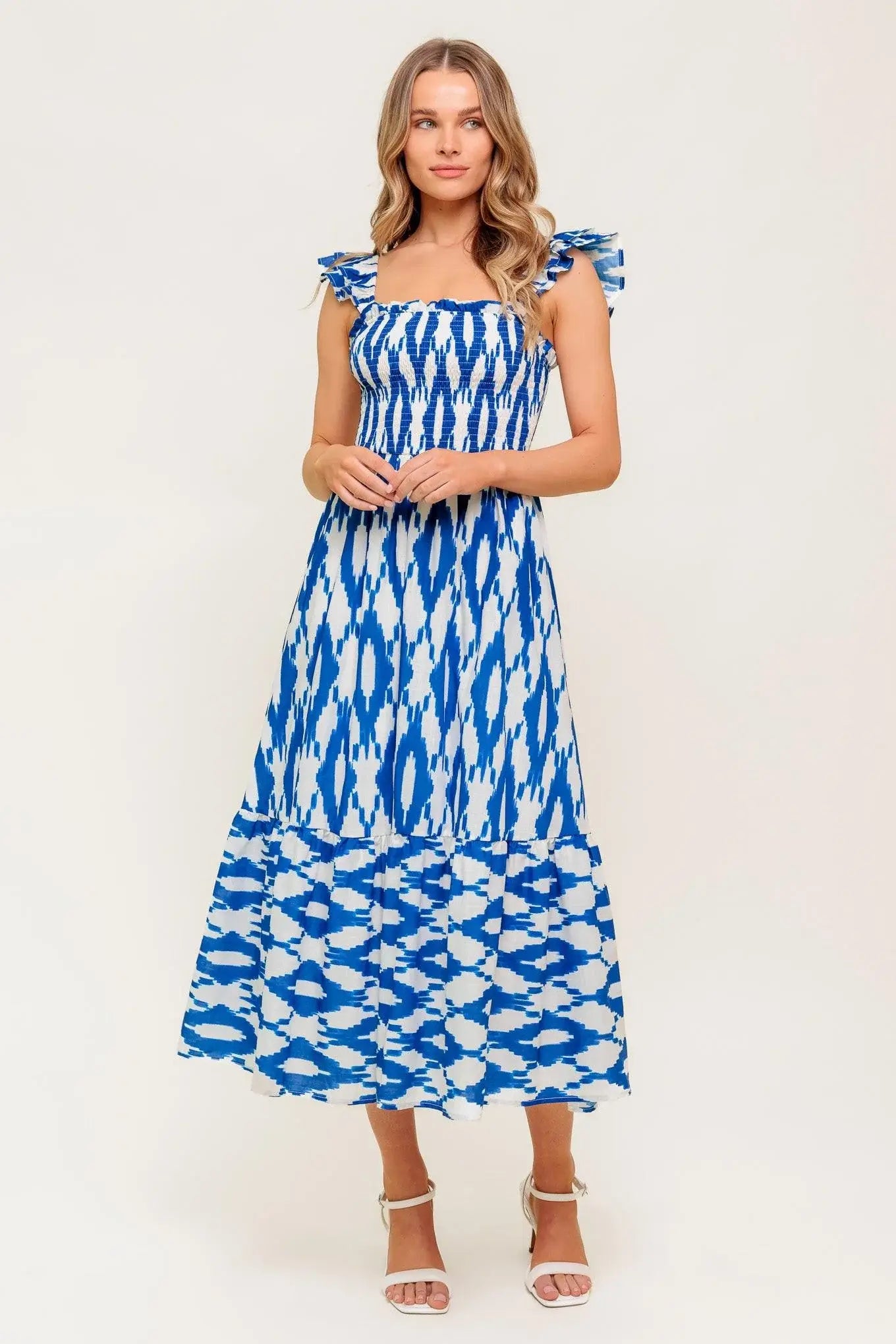 LOST IN THE DETAILS WOVEN MIDI DRESS - Flying Tomato - Flyclothing LLC