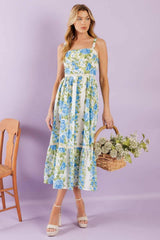MATCH MY ENERGY WOVEN MIDI DRESS - Flying Tomato - Flyclothing LLC