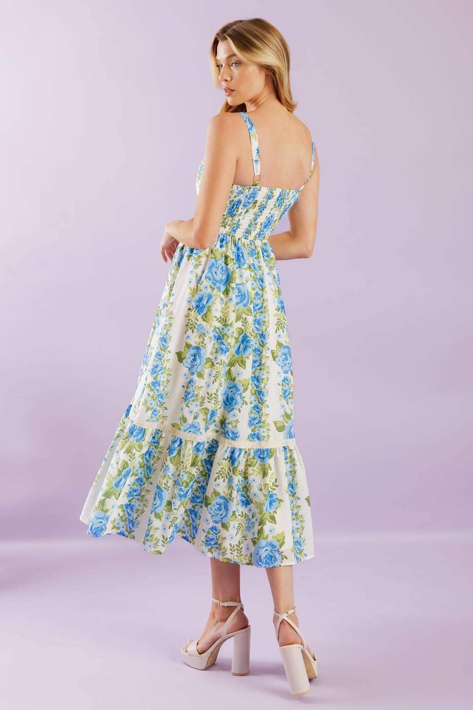 MATCH MY ENERGY WOVEN MIDI DRESS - Flying Tomato - Flyclothing LLC