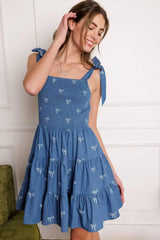 DUSK ENCHANTMENT WOVEN MINI DRESS - Flying Tomato - Flyclothing LLC