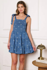 DUSK ENCHANTMENT WOVEN MINI DRESS - Flying Tomato - Flyclothing LLC