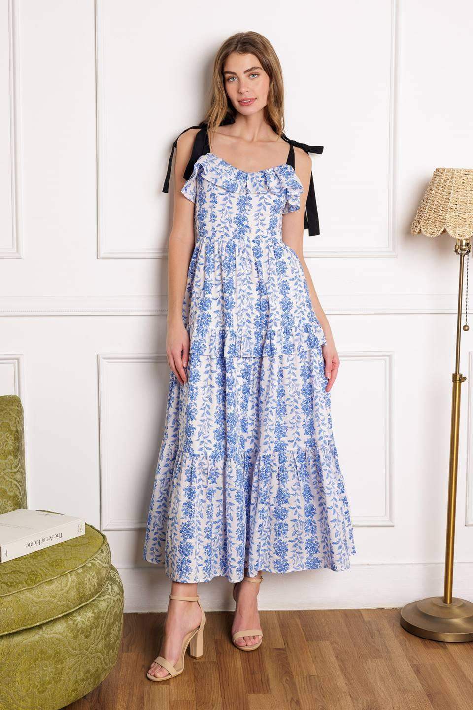 OFF FOR THE DAY WOVEN MIDI DRESS - Flying Tomato - Flyclothing LLC