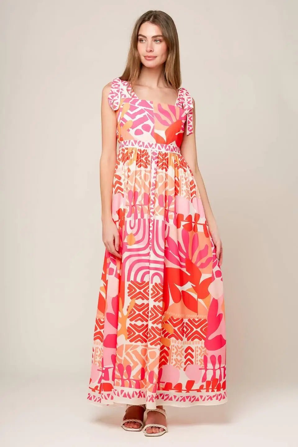 DRIVE-IN MOVIE WOVEN MAXI DRESS - Flying Tomato - Flyclothing LLC