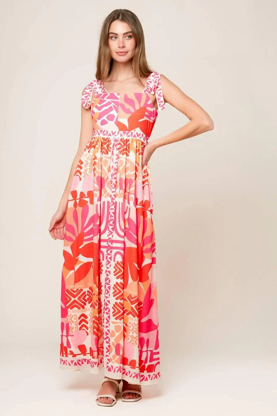 DRIVE-IN MOVIE WOVEN MAXI DRESS - Flying Tomato - Flyclothing LLC