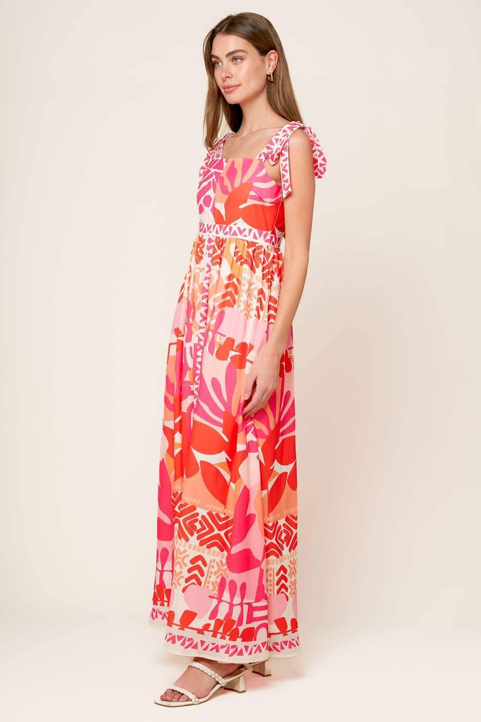DRIVE-IN MOVIE WOVEN MAXI DRESS - Flying Tomato - Flyclothing LLC