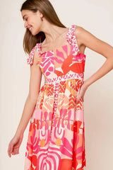 DRIVE-IN MOVIE WOVEN MAXI DRESS - Flying Tomato - Flyclothing LLC