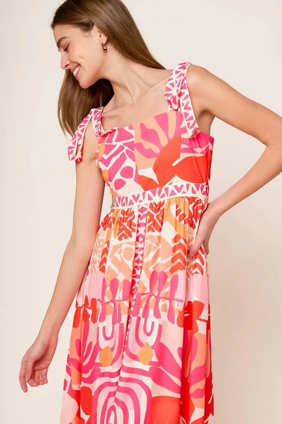 DRIVE-IN MOVIE WOVEN MAXI DRESS - Flying Tomato - Flyclothing LLC