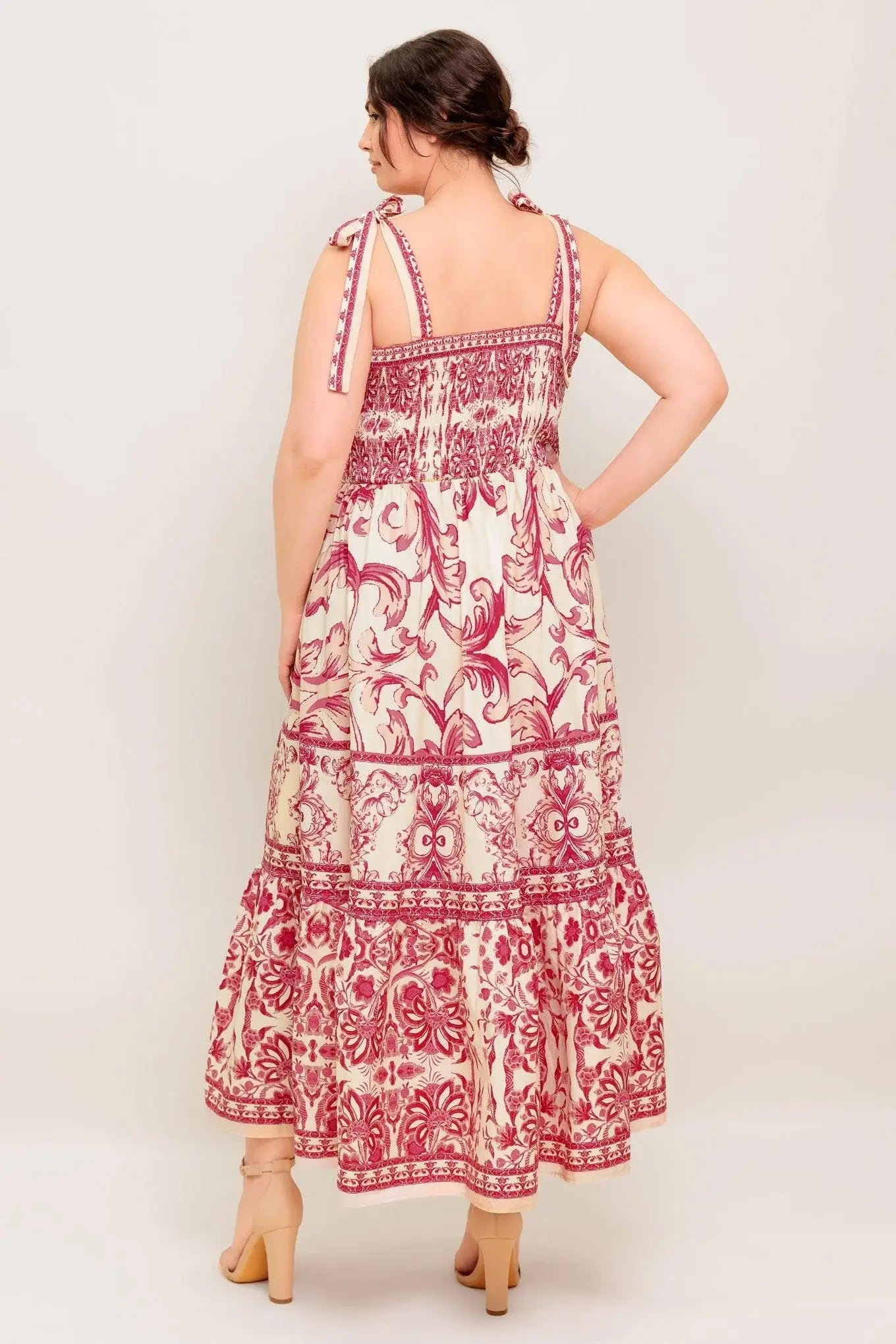 THE GARDEN'S SECRET WOVEN MIDI DRESS - Flying Tomato - Flyclothing LLC