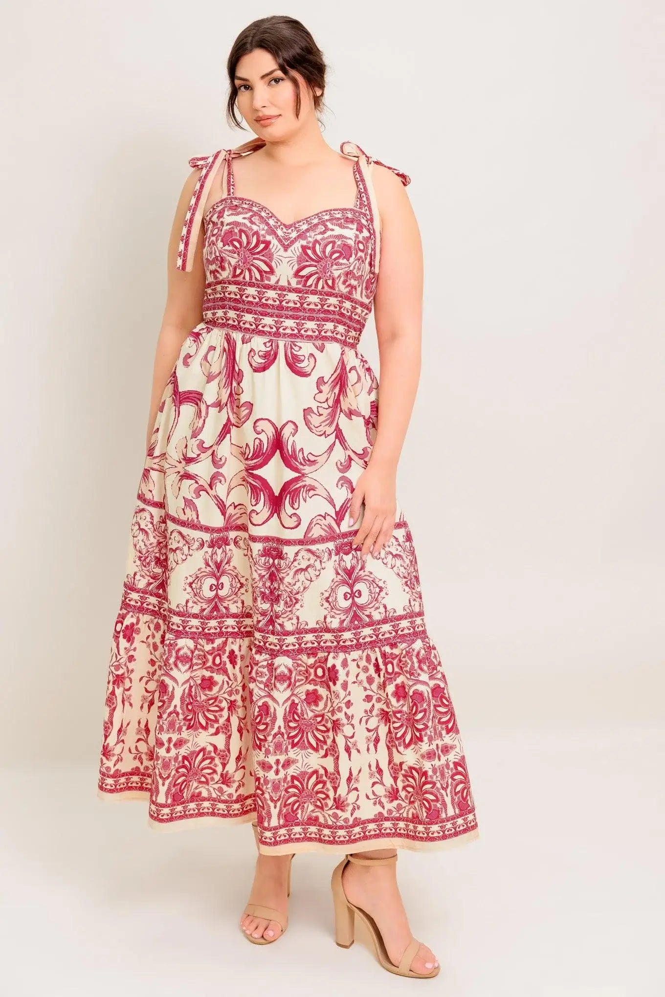 THE GARDEN'S SECRET WOVEN MIDI DRESS - Flying Tomato - Flyclothing LLC