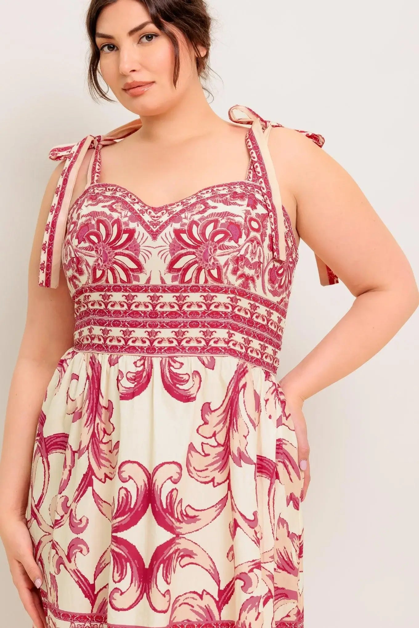 THE GARDEN'S SECRET WOVEN MIDI DRESS - Flying Tomato - Flyclothing LLC