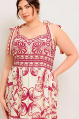THE GARDEN'S SECRET WOVEN MIDI DRESS - Flying Tomato - Flyclothing LLC