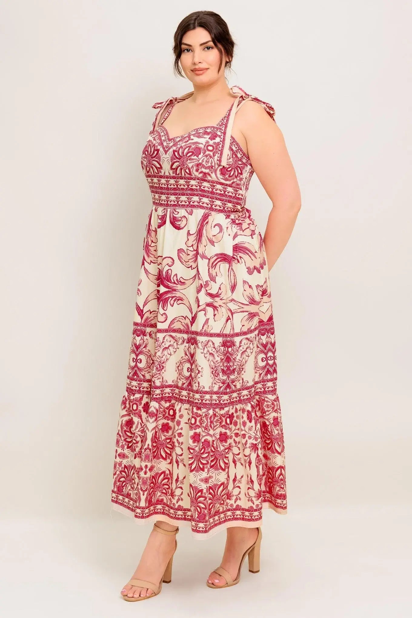 THE GARDEN'S SECRET WOVEN MIDI DRESS - Flying Tomato - Flyclothing LLC
