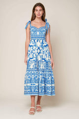 THE GARDEN'S SECRET WOVEN MIDI DRESS - Flying Tomato - Flyclothing LLC