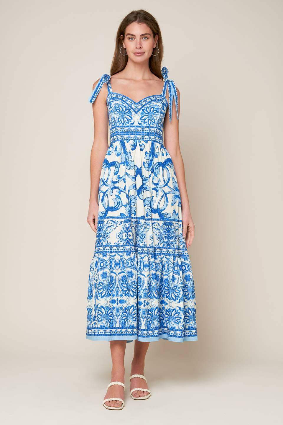 THE GARDEN'S SECRET WOVEN MIDI DRESS - Flying Tomato - Flyclothing LLC
