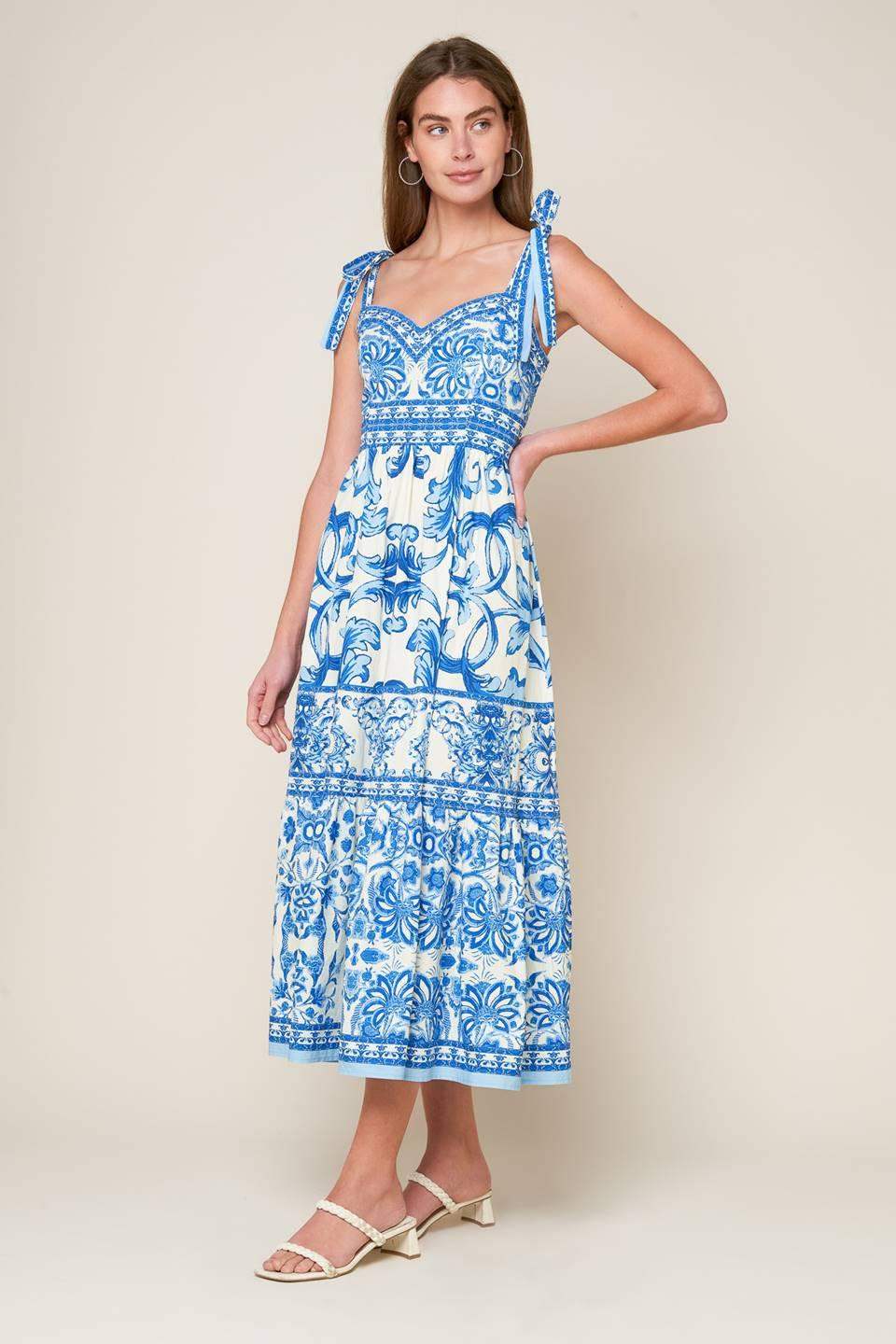THE GARDEN'S SECRET WOVEN MIDI DRESS - Flying Tomato - Flyclothing LLC