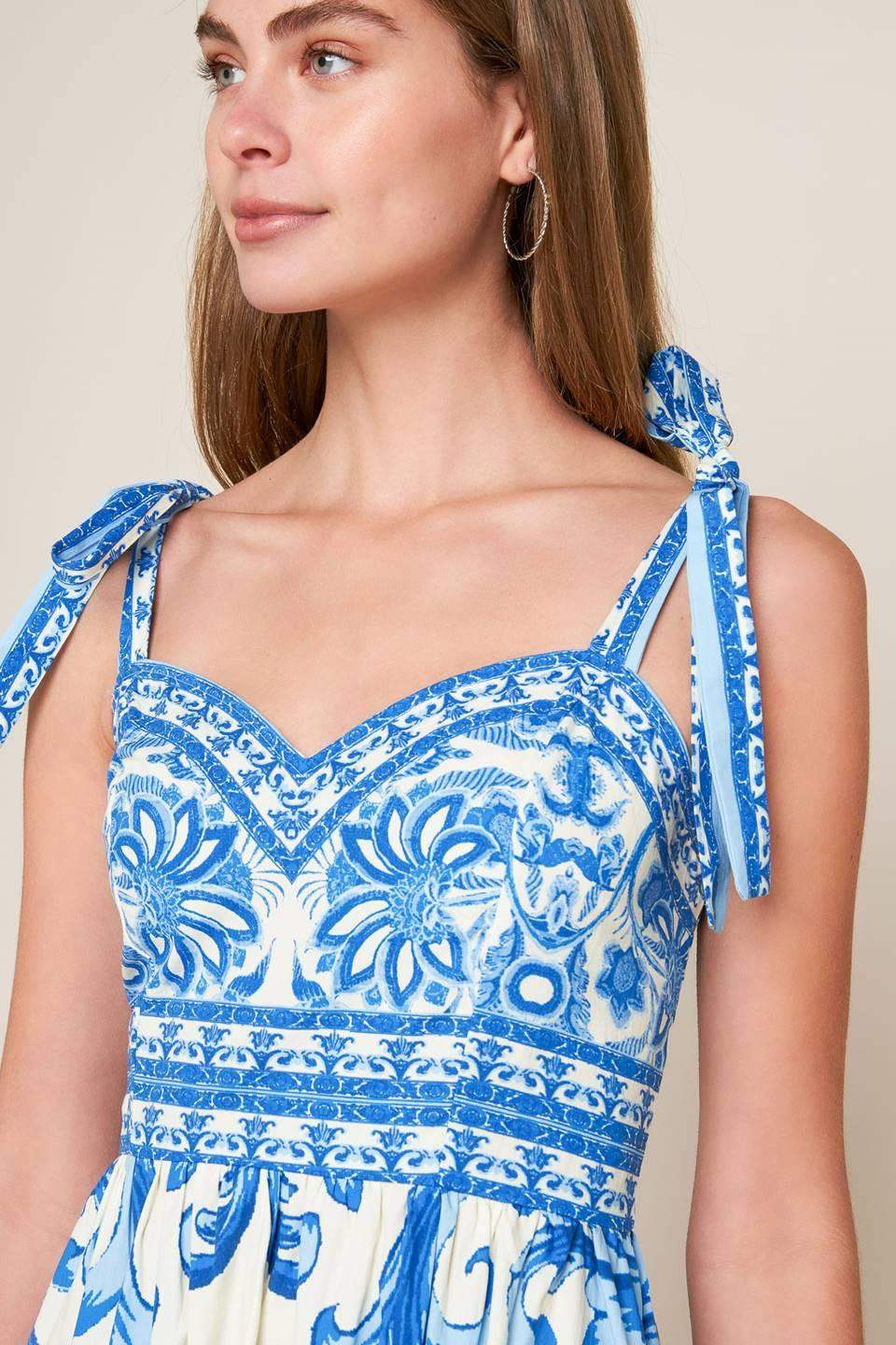 THE GARDEN'S SECRET WOVEN MIDI DRESS - Flying Tomato - Flyclothing LLC
