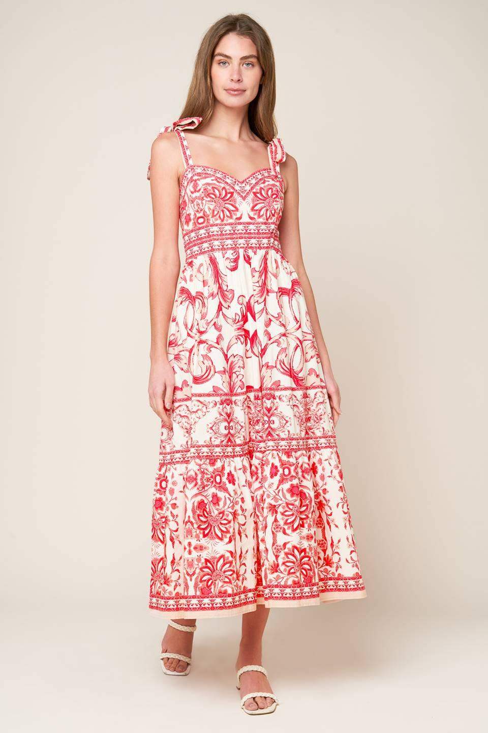 THE GARDEN'S SECRET WOVEN MIDI DRESS - Flying Tomato - Flyclothing LLC
