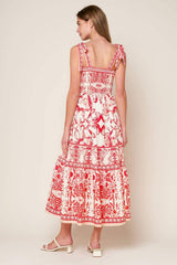 THE GARDEN'S SECRET WOVEN MIDI DRESS - Flying Tomato - Flyclothing LLC