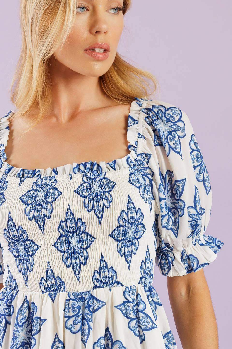 THROUGH THE GARDEN WOVEN MINI DRESS - Flying Tomato - Flyclothing LLC