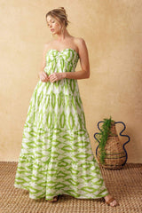 PETALS OF TIME WOVEN MAXI DRESS - Flying Tomato - Flyclothing LLC