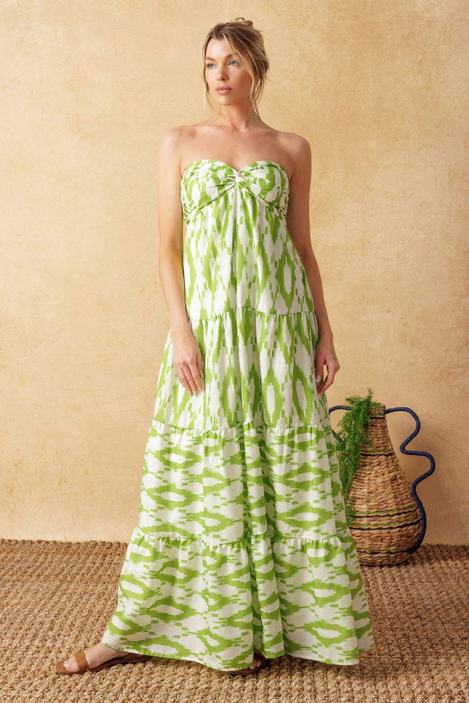 PETALS OF TIME WOVEN MAXI DRESS - Flying Tomato - Flyclothing LLC