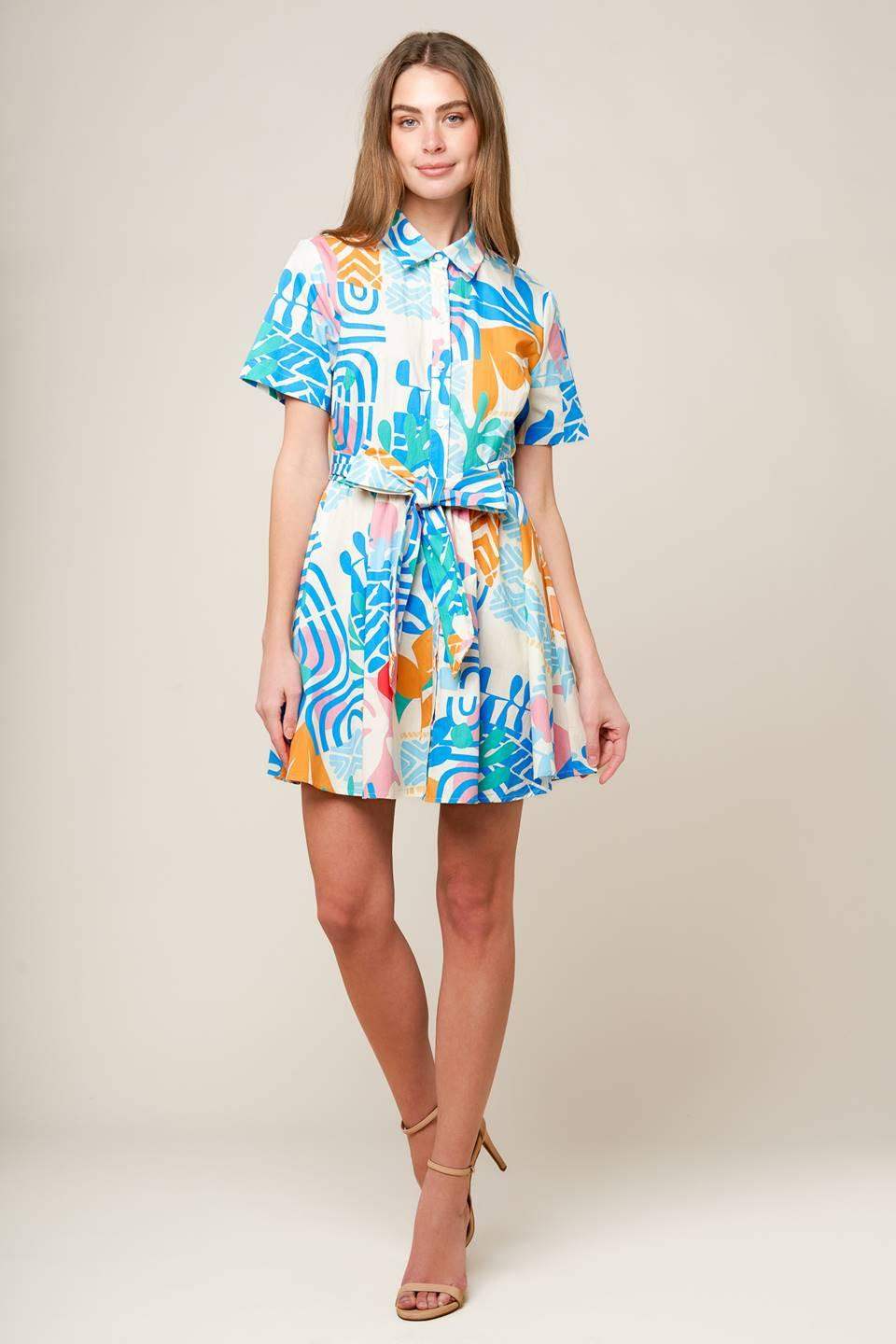 GARDEN SOCIAL WOVEN MINI DRESS - Flying Tomato - Flyclothing LLC