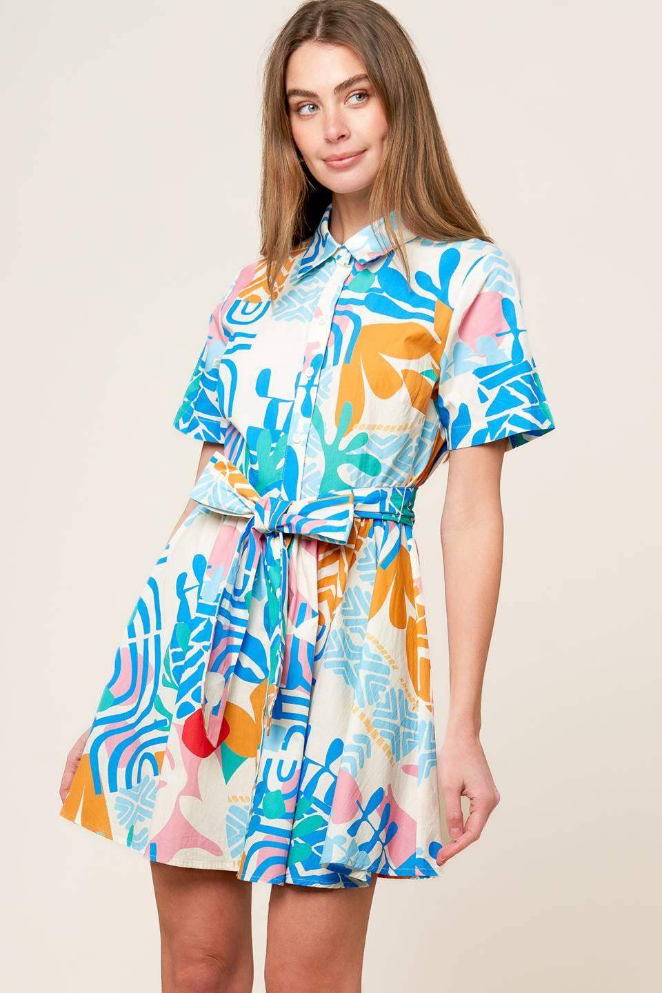 GARDEN SOCIAL WOVEN MINI DRESS - Flying Tomato - Flyclothing LLC