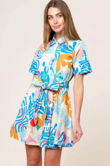 GARDEN SOCIAL WOVEN MINI DRESS - Flying Tomato - Flyclothing LLC