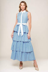 A TOUCH OF GRACE WOVEN MIDI DRESS - Flying Tomato - Flyclothing LLC