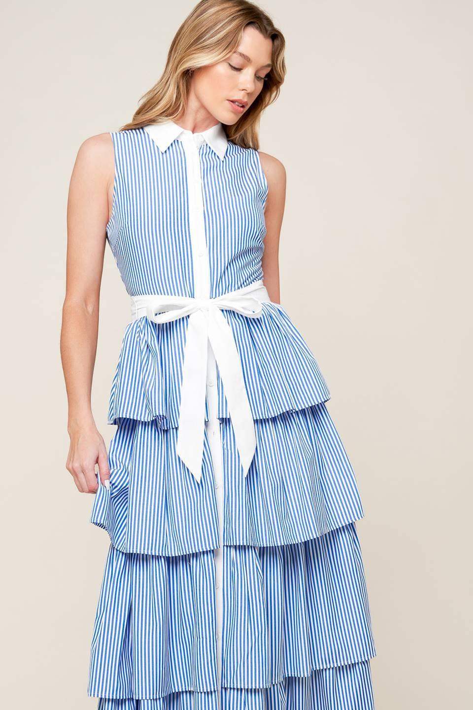 A TOUCH OF GRACE WOVEN MIDI DRESS - Flying Tomato - Flyclothing LLC