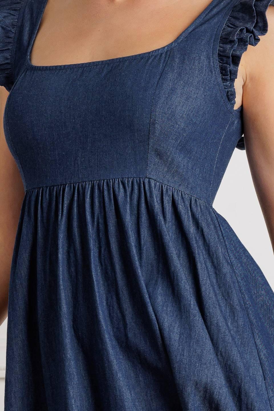 KILLING TIME CHAMBRAY MIDI DRESS - Flying Tomato - Flyclothing LLC