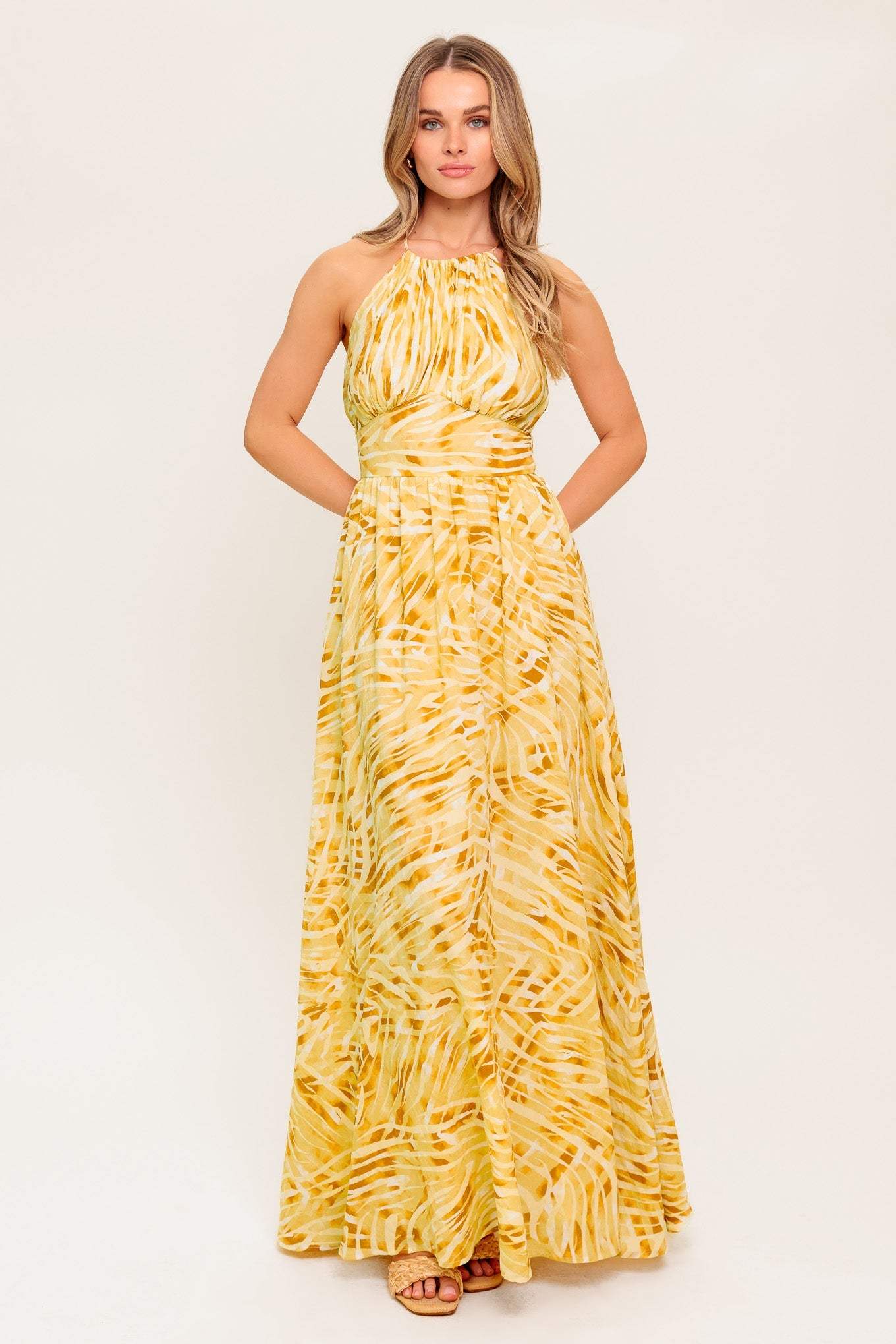 LIVING IN WONDERLAND WOVEN MAXI DRESS - Flying Tomato - Flyclothing LLC