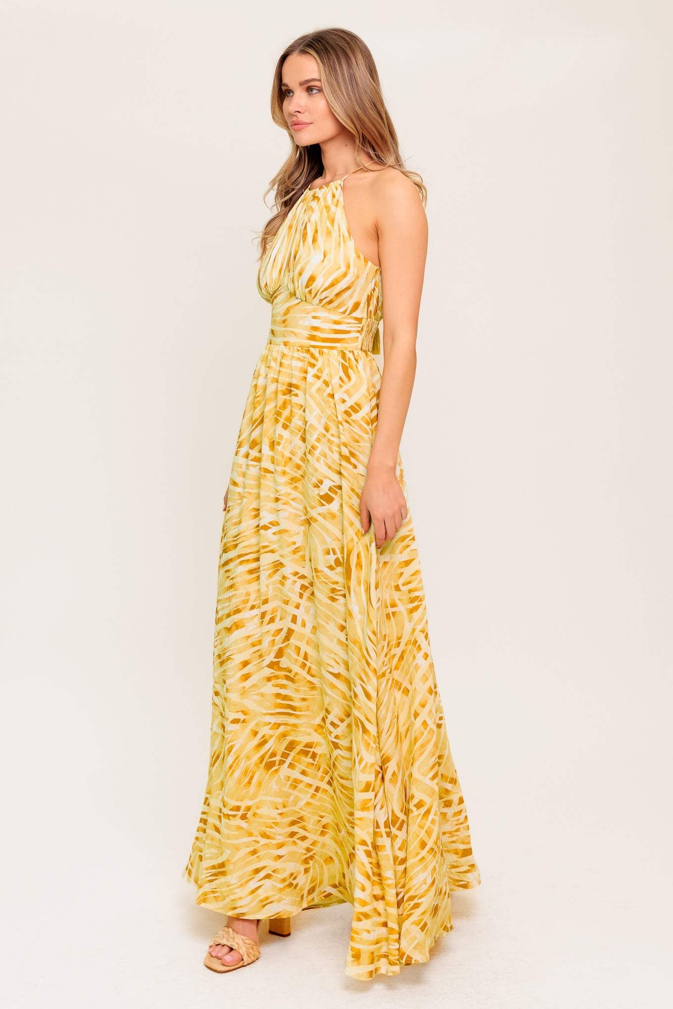 LIVING IN WONDERLAND WOVEN MAXI DRESS - Flying Tomato - Flyclothing LLC