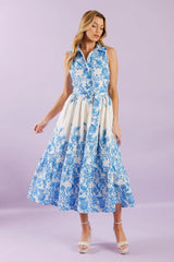 PALM SHORES WOVEN MIDI DRESS - Flying Tomato - Flyclothing LLC