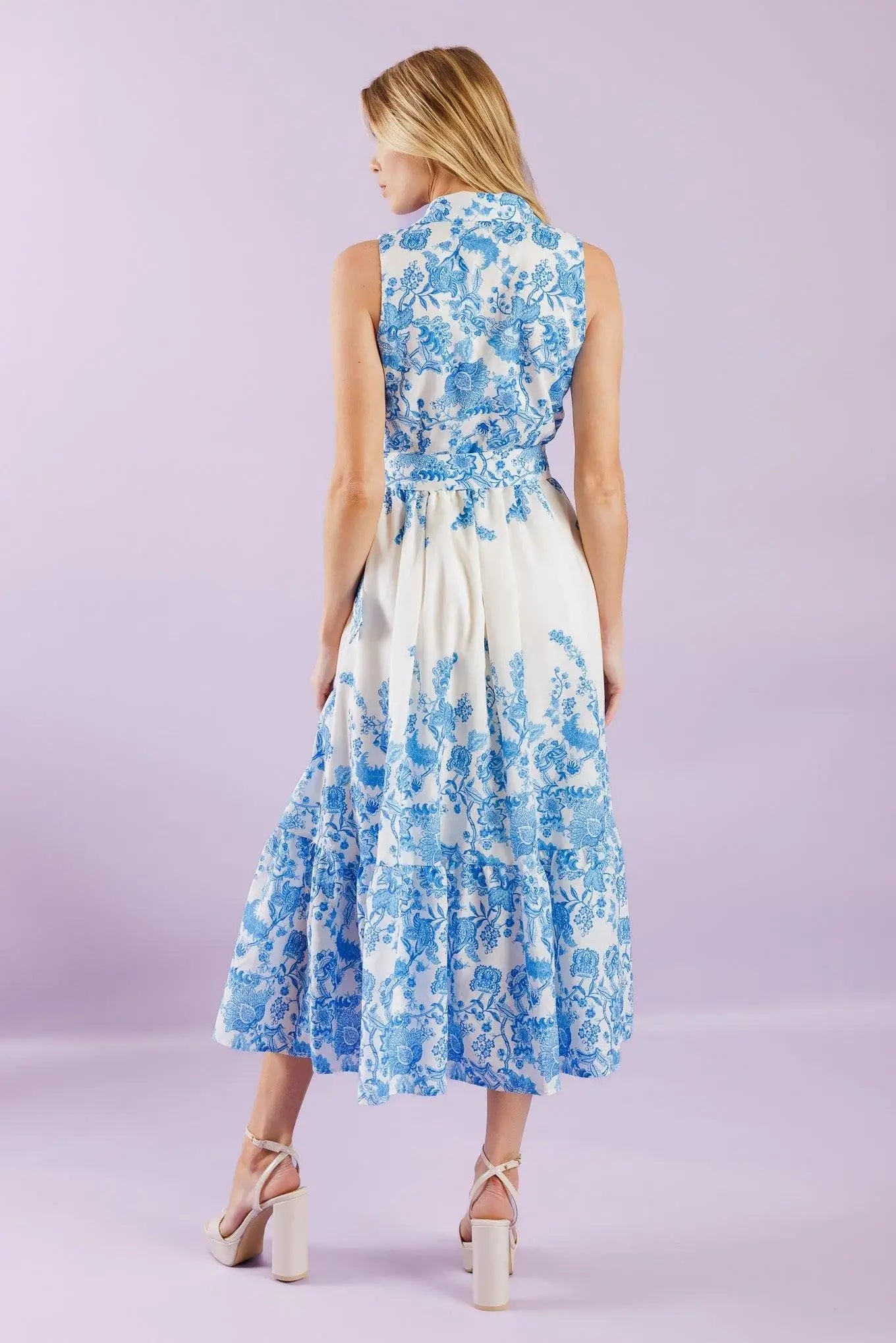 PALM SHORES WOVEN MIDI DRESS - Flying Tomato - Flyclothing LLC