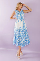 PALM SHORES WOVEN MIDI DRESS - Flying Tomato - Flyclothing LLC
