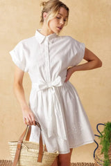 FEEL THE VIBE WOVEN MINI DRESS - Flying Tomato - Flyclothing LLC