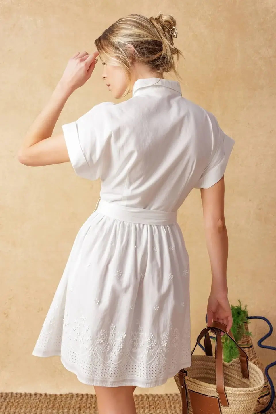 FEEL THE VIBE WOVEN MINI DRESS - Flying Tomato - Flyclothing LLC