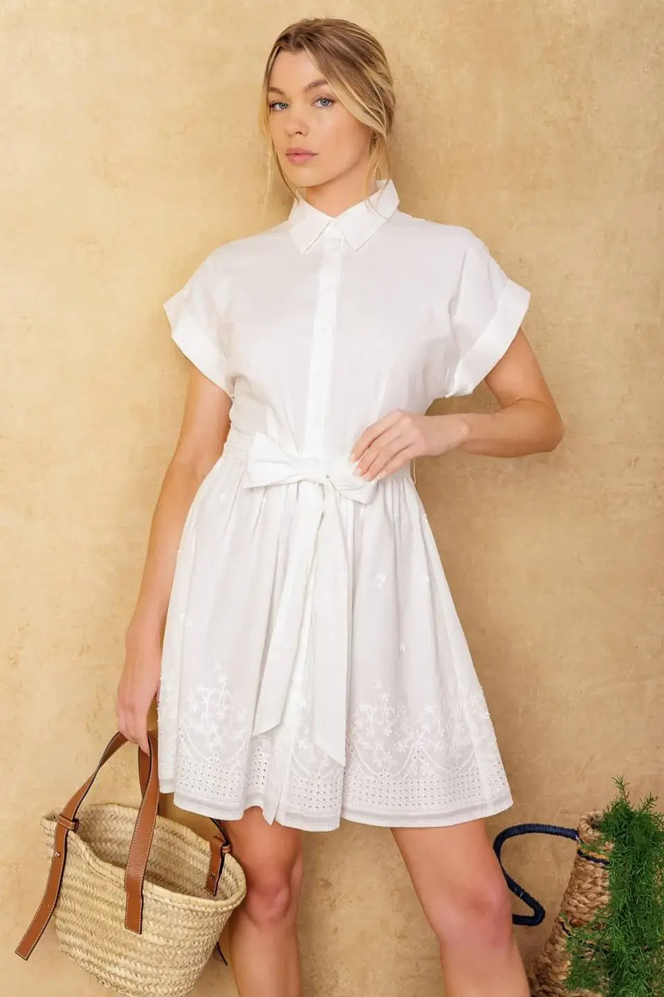FEEL THE VIBE WOVEN MINI DRESS - Flying Tomato - Flyclothing LLC