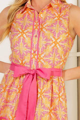 RAINFOREST RADIANCE WOVEN MIDI DRESS - Flying Tomato - Flyclothing LLC