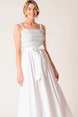 ROMINA BRODERIE WOVEN MIDI DRESS - Flying Tomato - Flyclothing LLC