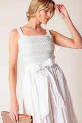 ROMINA BRODERIE WOVEN MIDI DRESS - Flying Tomato - Flyclothing LLC