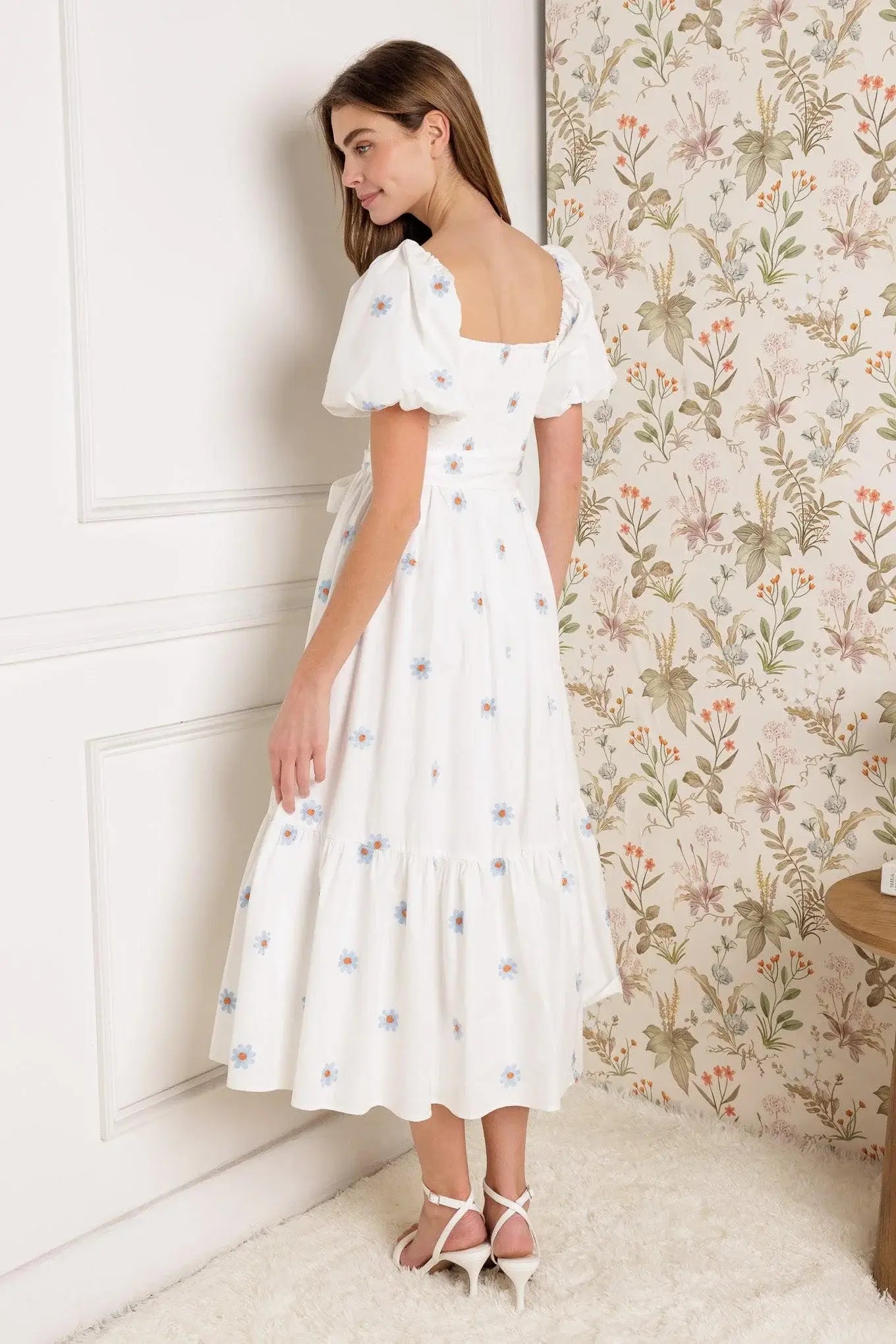 LUXE LAGOON EMBROIDERED MIDI DRESS - Flying Tomato - Flyclothing LLC