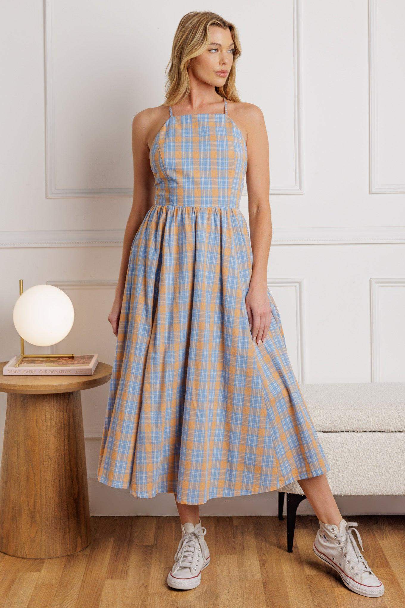 SWEET AS BERRIES WOVEN MIDI DRESS - Flying Tomato - Flyclothing LLC