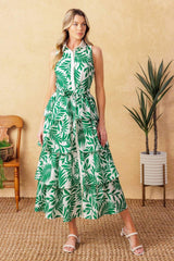 PARK AVENUE WOVEN WOVEN MIDI DRESS - Flying Tomato - Flyclothing LLC