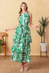 PARK AVENUE WOVEN WOVEN MIDI DRESS - Flying Tomato - Flyclothing LLC