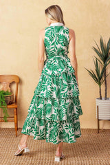 PARK AVENUE WOVEN WOVEN MIDI DRESS - Flying Tomato - Flyclothing LLC